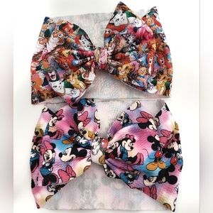 Disney Cats /Minnie and Mickey Mouse Infant Girl Stretchy Headwrap Headband